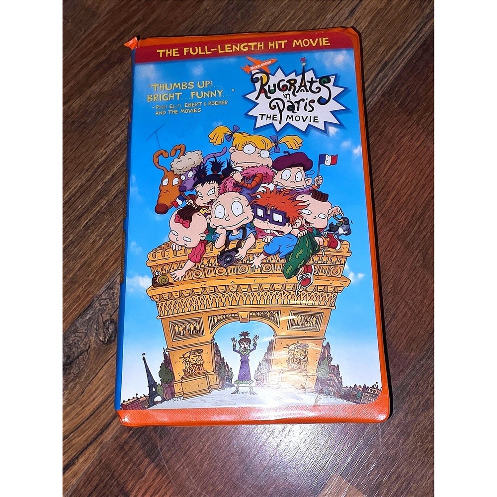 Rugrats in Paris The Movie VHS Orange Tape Nickelodeon 2000 Clamshell Case